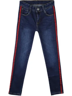 Angel Kids Jeans à rayures latérales