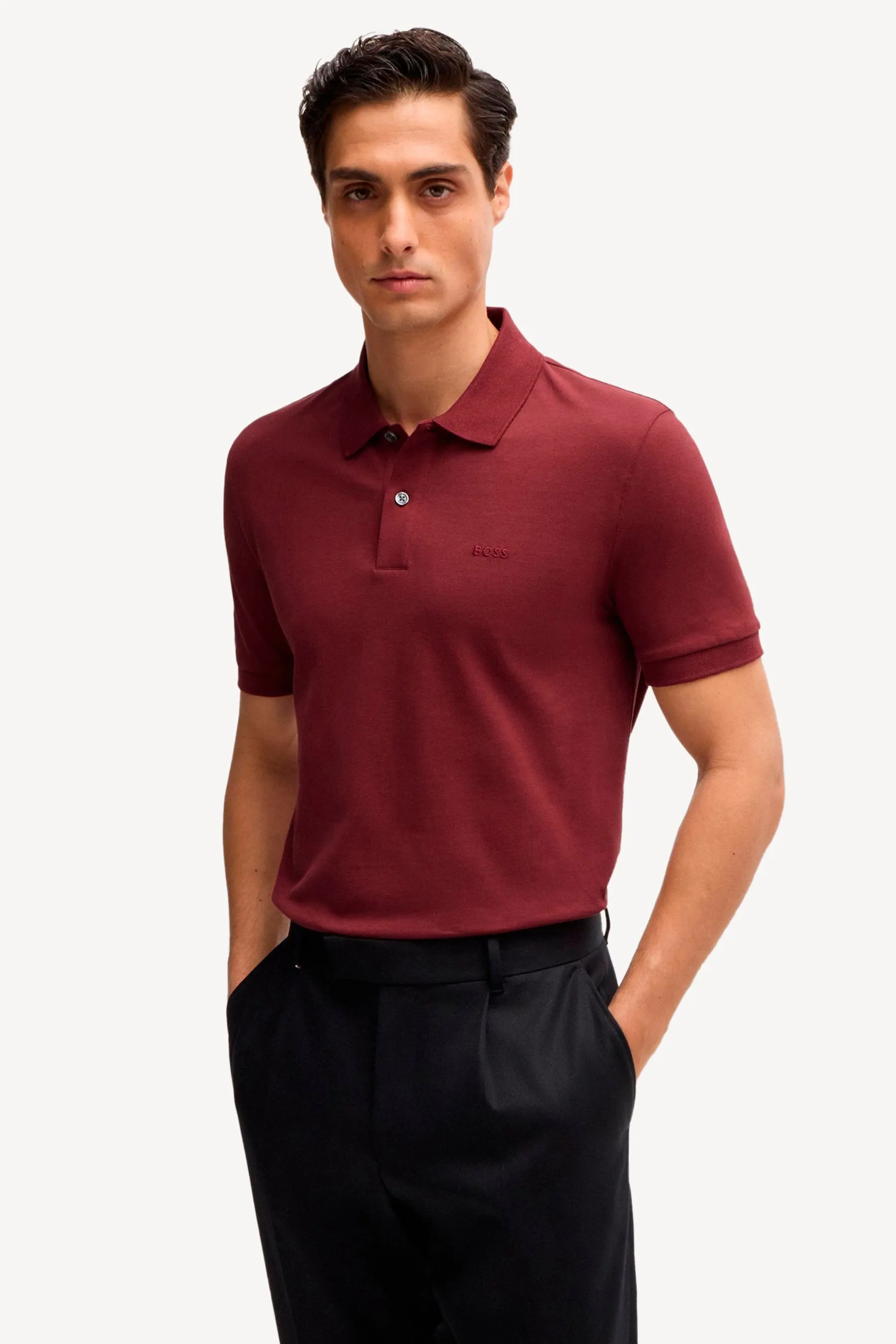 BOSS Cotone ricamato - Polo con logo    