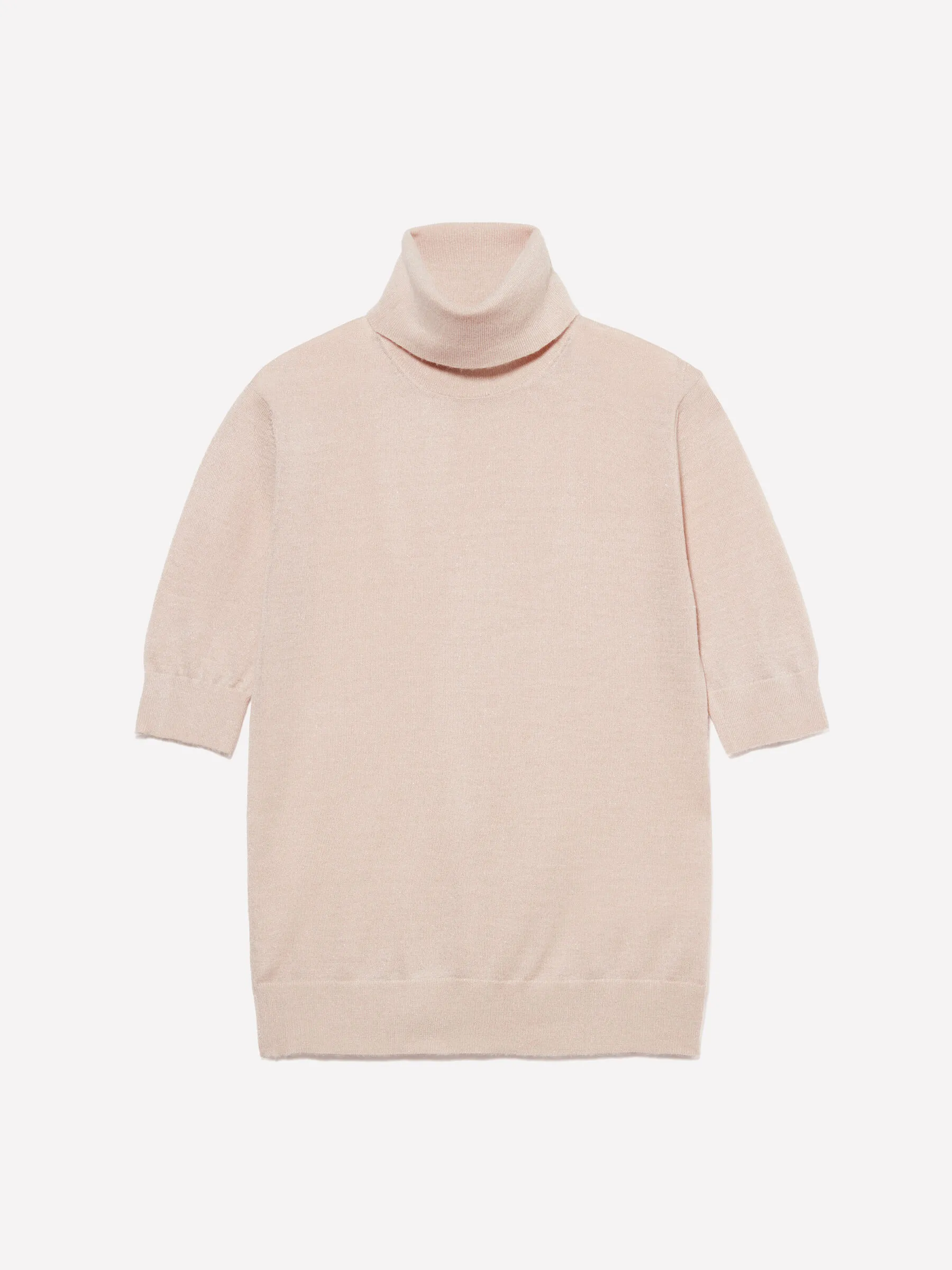 Nuovi arrivi      Dolcevita beige a maniche corte