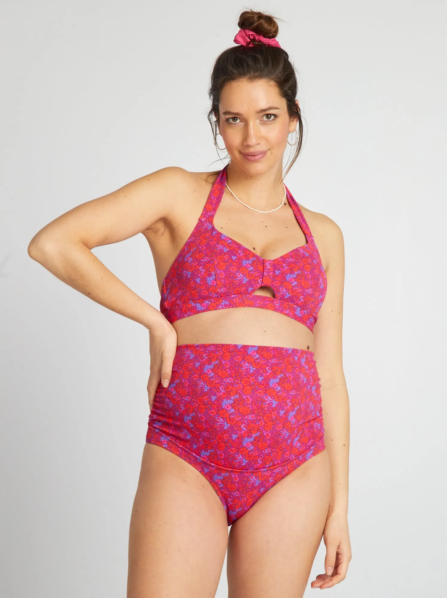 Reggiseno bikini goffrato - ROSSO