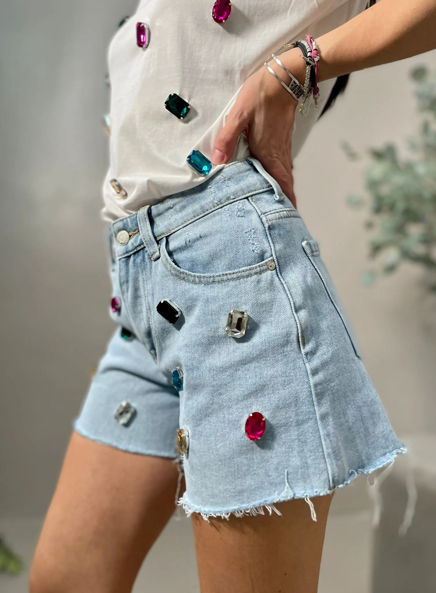Shorts Pietre Colorate