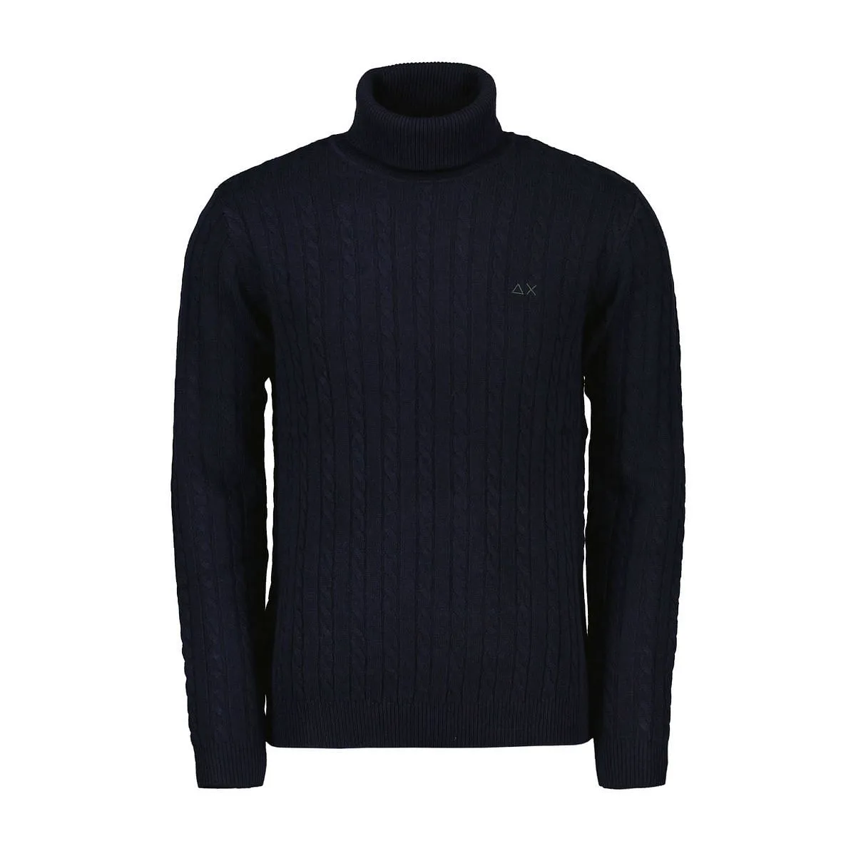      SUN 68 MAGLIONE DOLCEVITA IN LANA E CACHEMIRE TRECCIA  